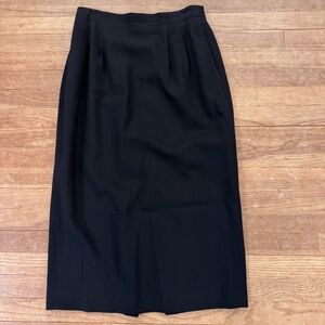 Gianni 100% wool black pencil maxi skirt size 12
 b79